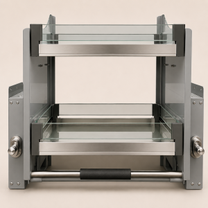 Elevator Pull Down Glass Basket