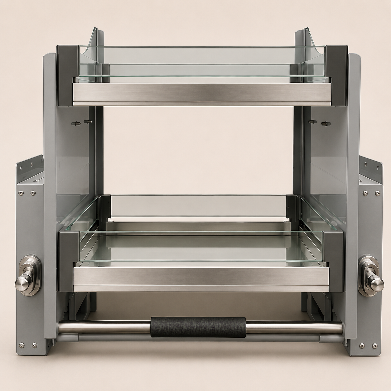Elevator Pull Down Glass Basket
