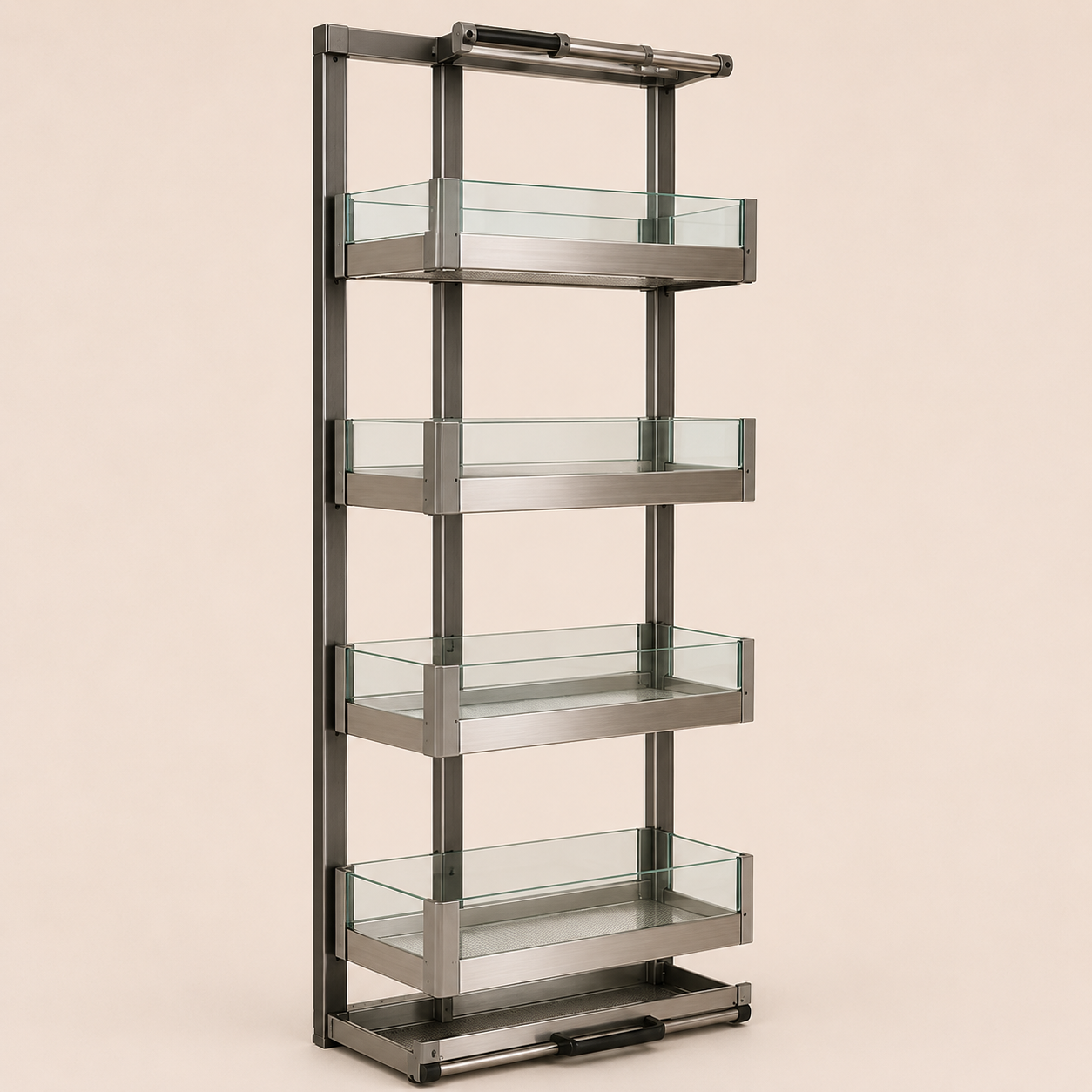 Glass Pantry Pull-Out Unit