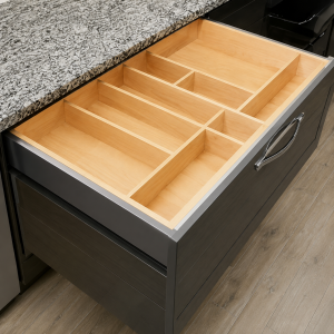 Wooden Cutlery Tray Organizer