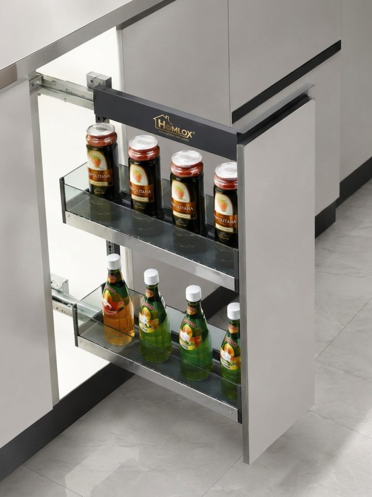 Glass Bottle Pull-Out Organizer (2 & 3 Shelf)