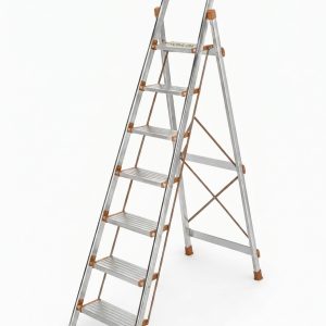 8-Step Stainless Steel Folding Ladder